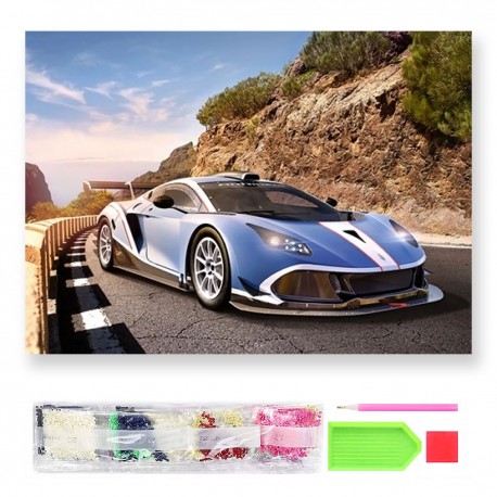 788108 DIAMENTOWA MOZAIKA 40x30 KRAJOBRAZ GÓRSKI, LATO