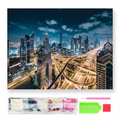 788108 DIAMENTOWA MOZAIKA 40x30 KRAJOBRAZ GÓRSKI, LATO