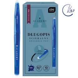 349248 DŁUGOPIS ŚCIERALNY NIEBIESKI ACADEMY 12 szt. 0.7 mm INTERDRUK