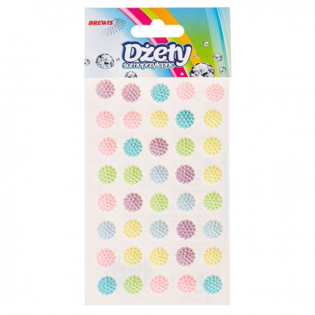 705506 DŻETY KWIATKI MIX PASTELOWY 40 szt. BREWIS