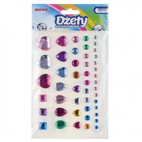 685551 DŻETY KOLOROWY MIX WZORÓW 47 szt. BREWIS