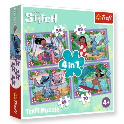 34631 TREFL PUZZLE 4w1 LILO I STITCH SZALONY DZIEŃ