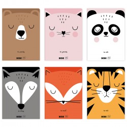 348234 ZESZYT W KRATKĘ A5 32 3-LINIA BEBE ZWIERZAKI FRIENDS INTERDRUK