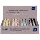 346551 TEMPERÓWKA METALOWA STRUGACZKA PODWÓJNA SATIN GOLD 24 szt. DISPLAY INTERDRUK