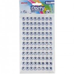 684547 DŻETY SAMOPRZYLEPNE - SREBRNY 8 mm 88 szt. BREWIS