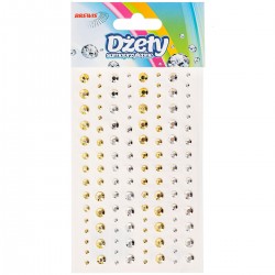 705421 DŻETY SAMOPRZYLEPNE - ZŁOTY/SREBRNY MIX 120 szt. BREWIS