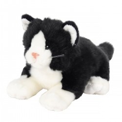 117789 BEPPE DUŻY PLUSZAK PLUSZOWY KOT LEŻĄCY CZARNY 30 CM