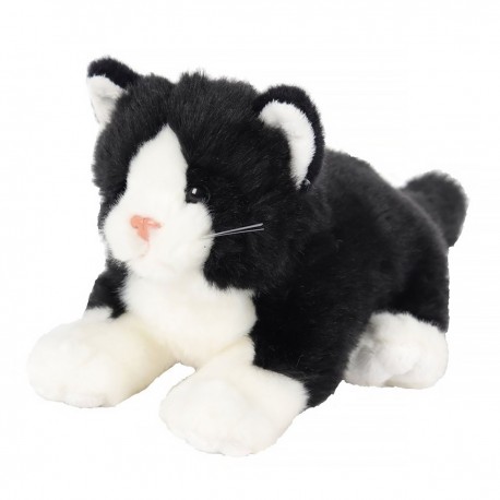 117789 BEPPE DUŻY PLUSZAK PLUSZOWY KOT LEŻĄCY CZARNY 30 CM
