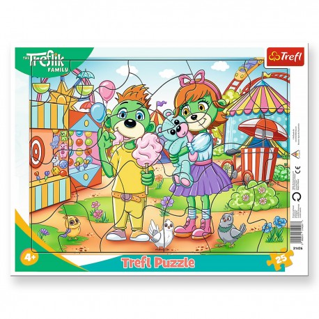 31426 TREFL PUZZLE RAMKOWE 25 EL RODZINA TREFLIKÓW, RODZINNY DZIEŃ