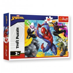 18307 TREFL PUZZLE 30 el. SPIDER-MAN, KOLORY SPIDER-MAN'A