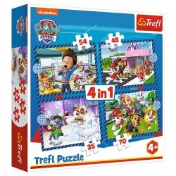 34650 TREFL PUZZLE 4w1 PSI PATROL, PSIE SPRAWY
