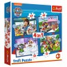 34650 TREFL PUZZLE 4w1 PSI PATROL, PSIE SPRAWY 4+