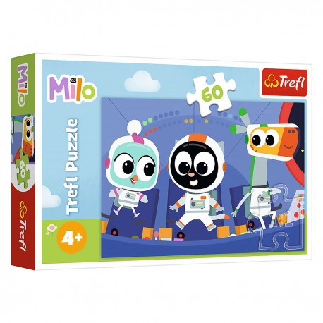 17398 TREFL PUZZLE 60 el MILO, CZAS POZNAĆ MILO