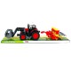 463810 TRAKTOR Z MASZYNĄ ROLNICZĄ SIEWNIK + CHWYTAK 63 cm GAZELO