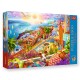 10842 TREFL PUZZLE 1000 el. Z WIZYTĄ NA SANTORINI - TEA TIME, PREMIUM PLUS QUALITY