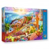 10842 TREFL PUZZLE 1000 el. Z WIZYTĄ NA SANTORINI - TEA TIME, PREMIUM PLUS QUALITY