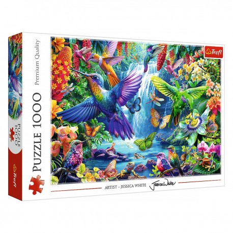 10880 TREFL PUZZLE 1000 el. KOLIBRY W TROPIKACH