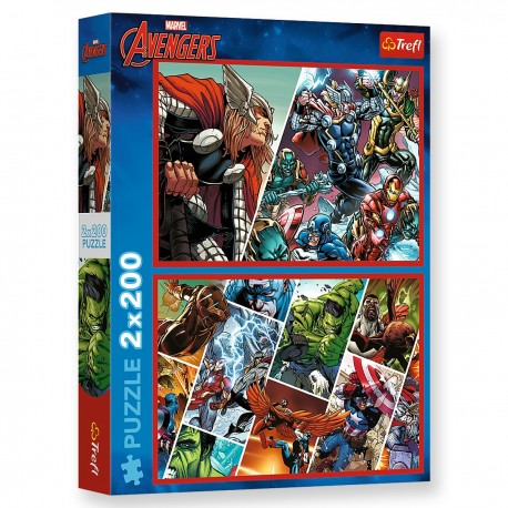 13318 TREFL PUZZLE 2x200 el. MARVEL, OBROŃCY ŚWIATA