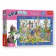 15592 TREFL PUZZLE 100 EL OBSERWACYJNE, SPY GUY - WESOŁE MIASTECZKO