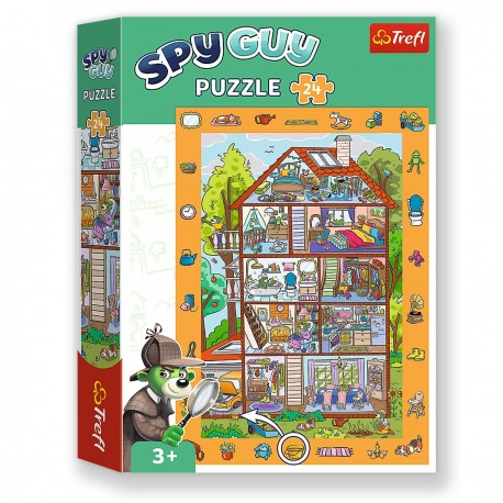 15593 TREFL PUZZLE 24 EL OBSERWACYJNE, SPY GUY - W DOMU