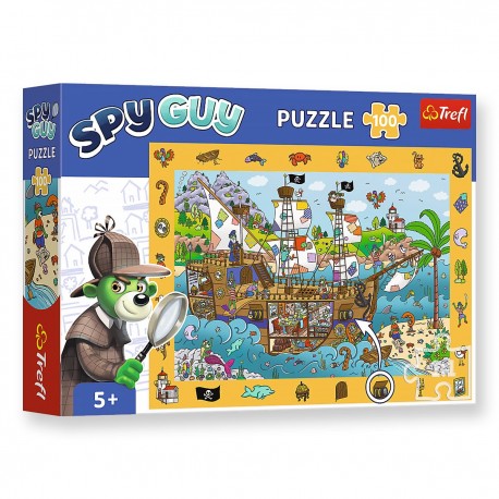 15594 TREFL PUZZLE 100 EL OBSERWACYJNE, SPY GUY - STATEK PIRACAKI