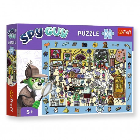 15595 TREFL PUZZLE 100 EL OBSERWACYJNE, SPY GUY - MUZEUM