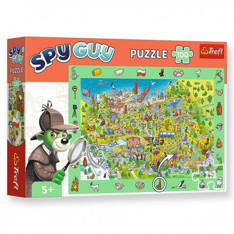 15596 TREFL PUZZLE 100 EL OBSERWACYJNE, SPY GUY - POLSKA