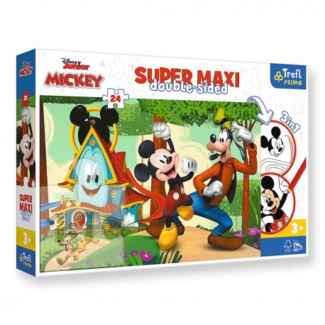 41012 TREFL PUZZLE 24 EL SUPER MAXI DISNEY, WESOŁY DOMEK I PRZYJACIELE