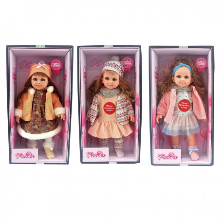 471990 LALKA PAULA Z DŹWIĘKIEM MÓWI i ŚPIEWA J.POLSKI 33 CM GAZELO