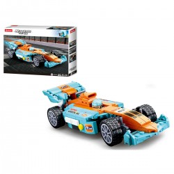 419305 KLOCKI SLUBAN FORMUŁA 1 BOLID NIEBIESKO-POMARAŃCZOWY 221EL GAZELO (G135378)