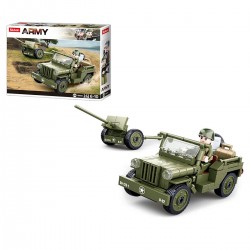 435053 KLOCKI SLUBAN ARMY JEEP Z PRZYCZEPĄ 143 EL GAZELO (G158015)