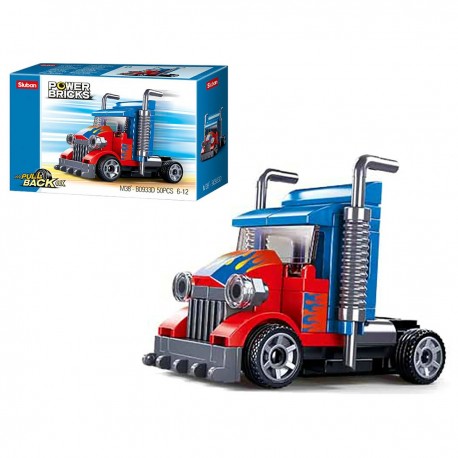 467054 KLOCKI SLUBAN POWERBRICKS CIĘŻARÓWKA PULLBACK 50 EL GAZELO (G178876)