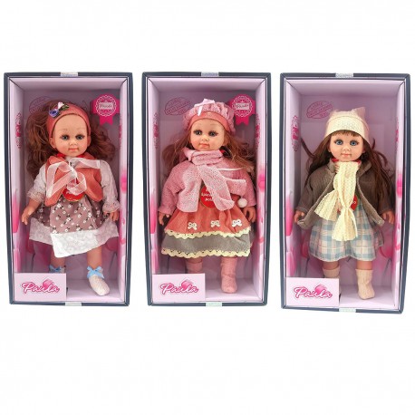 471983 LALKA PAULA Z DŹWIĘKIEM MÓWI i ŚPIEWA J.POLSKI 33 CM GAZELO