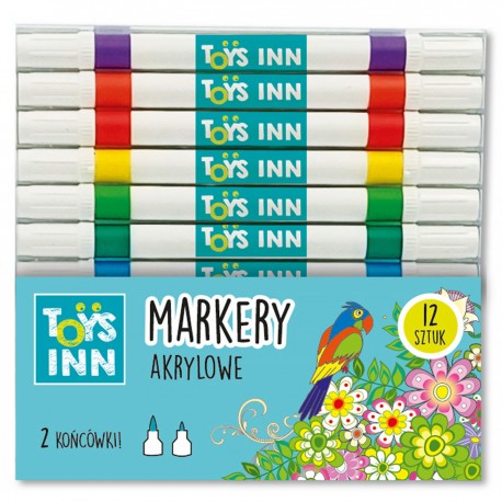 299162 STNUX MARKERY AKRYLOWE 12szt DWUSTRONNE