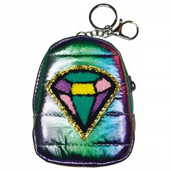 298790 STNUX PORTFELIK PUFFY Z DIAMENTEM TĘCZOWY
