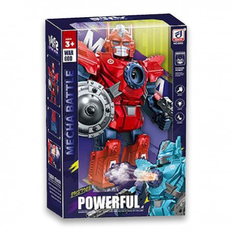 466036 ROBOT WOJOWNIK NA BATERIE ŚW/DŹ PARA WODNA BIGTOYS