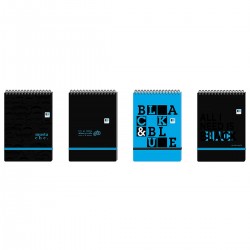 207418 KOŁONOTATNIK W KRATKĘ A5 100 BLACK&BLUE INTERDRUK