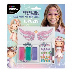KIDEA 700408 FARBKI DO TWARZY Z DIAMENTAMI I KALKOMANIĄ WRÓŻKA