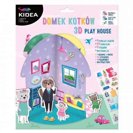 KIDEA 700071 KREATYWNY DOMEK 3D DLA KOTKÓW