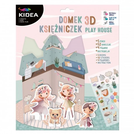 KIDEA 700064 KREATYWNY DOMEK 3D DLA KSIĘŻNICZEK