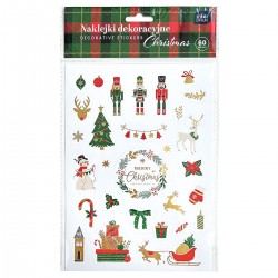 354228 NAKLEJKI DEKORACYJNE CHRISTMAS 60 SZT. MIX ŚWIĘTA INTERDRUK