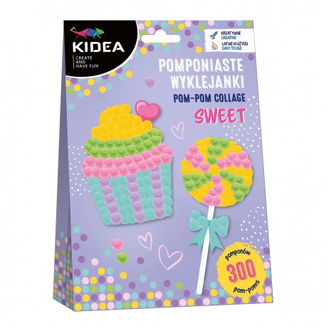 KIDEA 700156 POMPONIASTE WYKLEJANKI SWEET
