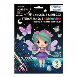 KIDEA 700170 WYDRAPYWANKA Z KOLOROWANKA ŚWIECĄCA W CIEMNOŚCI MAGIC