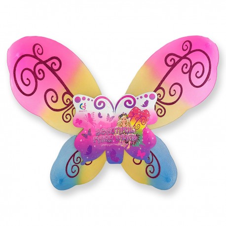 526140 SKRZYDEŁKA SKRZYDŁA WRÓŻKI RÓŻ-NIEB-ŻÓŁTY 65x45 DROMADER