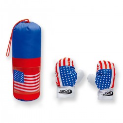 105109 ZESTAW WOREK BOKSERSKI + RĘKAWICE USA 45 cm ASKATO