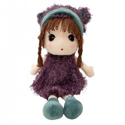 125718 DUŻY PLUSZAK PLUSZOWA LALKA PRZYTULANKA SZMACIANKA 44 CM FIOLETOWY ASKATO