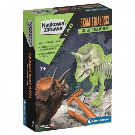 508600 CLEMENTONI WYKOPALISKA TRICERATOPS NAUKOWA ZABAWA