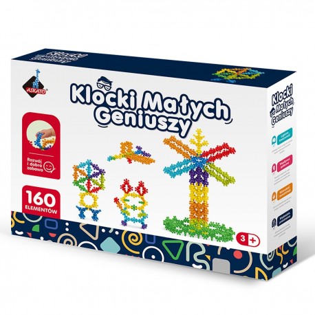 125237 KLOCKI MAŁYCH GENIUSZY KWIATKI KULKI 160 el. ASKATO