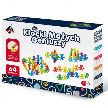 125206 KLOCKI MAŁYCH GENIUSZY LICZMANY 64 el. ASKATO