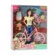 453217 LALKA NA ROWERZE BEAUTY + PIES + AKCESORIA GAZELO